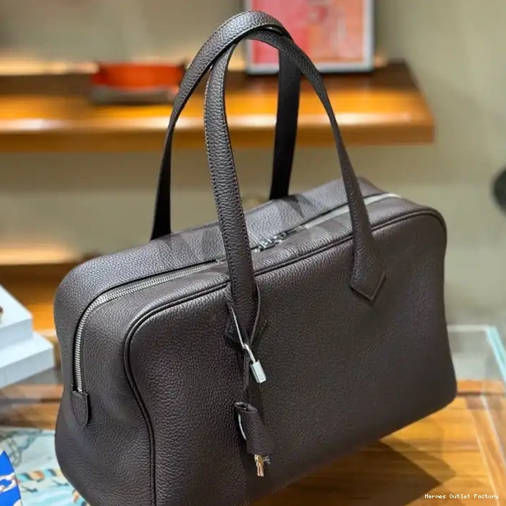 Palladium Hardware Clemence Victoria Bag Hermes Leather Coffee In Travel 0419